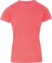 Basic ronde hals t-shirt comfort colors oranje voor dames - Dameskleding t-shirt oranje L (40/52)