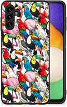 Telefoon Hoesje Geschikt voor Samsung Galaxy A13 5G | Geschikt voor Samsung Galaxy A04s Leuk TPU Backcase met Zwarte rand Birds