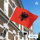 vlag Albanie 100x150cm - Spunpoly