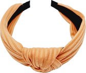 Haarband Diadeem Knoop Streep Patroon Oranje