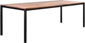 S 600 houten tafel - gepoedercoat zwart - 90 cm - Eiken natuur geolied - 180 cm