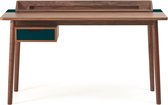 Harto - Honore bureau schrijftafel - Walnoot/leigrijs