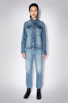 zoe karssen - dames -  hold up spijkerjasje -  denim met lichte wassing - xs