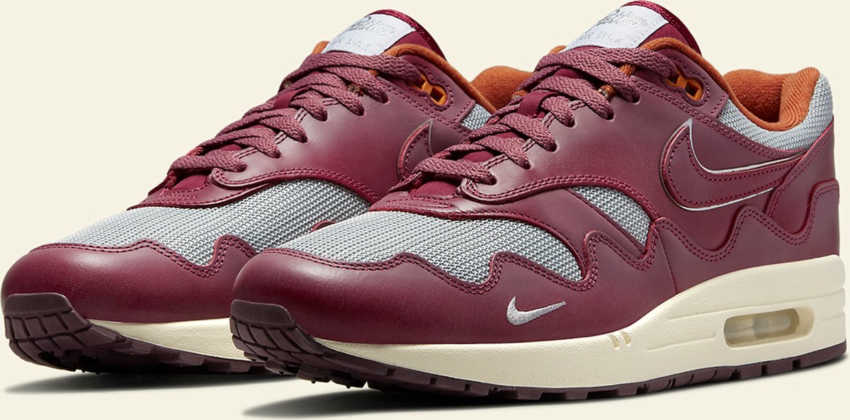 Nike Air Max 1 Patta Waves Rush Maroon with Bracelet DO9549
