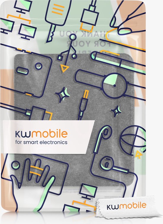 kwmobile hoes geschikt voor Tolino Vision 6 - e-reader beschermhoes van vilt - donkergrijs van kwmobile — afbeelding 2