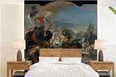 Behang - Fotobehang De slag bij Vercellae - Schilderij van Giovanni Battista Tiepolo - Breedte 200 cm x hoogte 220 cm