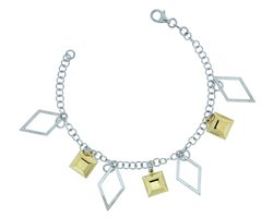 Orphelia Silver 925 Za-1750 Armband 19 Cm Bicol.