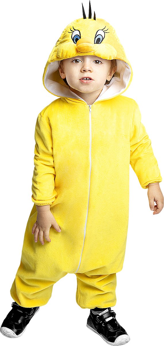 FUNIDELIA Tweety Kostuum voor baby - Looney Tunes - Maat: 69 - 80 cm - Geel