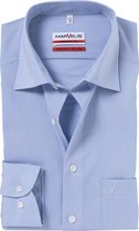MARVELIS modern fit overhemd - blauw met wit geruit - Strijkvrij - Boordmaat: 39
