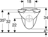 Geberit Bambini Kinder Wandcloset Diepspoel Met Agaatgrijs Opzetzittingen 53.5cm Wit