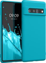 kwmobile telefoonhoesje geschikt voor Google Pixel 6 Pro - Hoesje voor smartphone - Back cover in zeeblauw