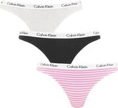 Calvin Klein dames strings 3P stripe multi W5A - XL