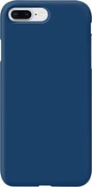 Siliconen Backcover Hoesje iPhone 8 Plus Blauw - Telefoonhoesje - Smartphonehoesje - Zonder Screen Protector
