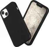 Apple iPhone 13 Hoesje - Rhinoshield - SolidSuit Serie - Hard Kunststof Backcover - Leather Black - Hoesje Geschikt Voor Apple iPhone 13