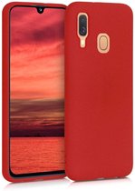 Siliconen Backcover Hoesje Samsung Galaxy A40 Rood - Telefoonhoesje - Smartphonehoesje - Zonder Screen Protector