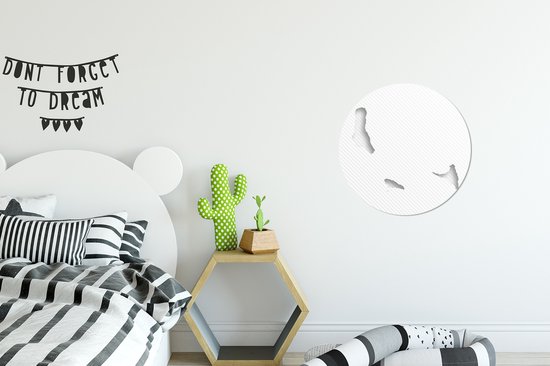 illustration à rayures Comores Cercle mural aluminium ⌀ 30 cm - impression photo sur cercle mural / cercle vivant / cercle de jardin (décoration murale)