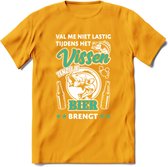 Val Me Niet Lastig Tijdens Het Vissen T-Shirt | Aqua | Grappig Verjaardag Vis Hobby Cadeau Shirt | Dames - Heren - Unisex | Tshirt Hengelsport Kleding Kado - Geel - XXL