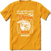 Val Me Niet Lastig Tijdens Het Vissen T-Shirt | Oranje | Grappig Verjaardag Vis Hobby Cadeau Shirt | Dames - Heren - Unisex | Tshirt Hengelsport Kleding Kado - Geel - L