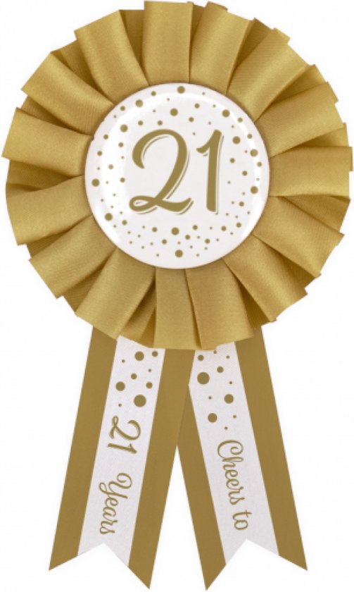 Party Rosettes gold/white - 21