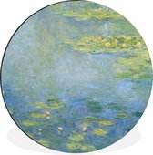 WallCircle - Wandcirkel - Muurcirkel - Water lilies - Schilderij van Claude Monet - Aluminium - Dibond - ⌀ 30 cm - Binnen en Buiten