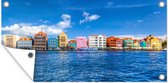 Schuttingposter Skyline van Willemstad in Curaçao - 200x100 cm - Tuindoek