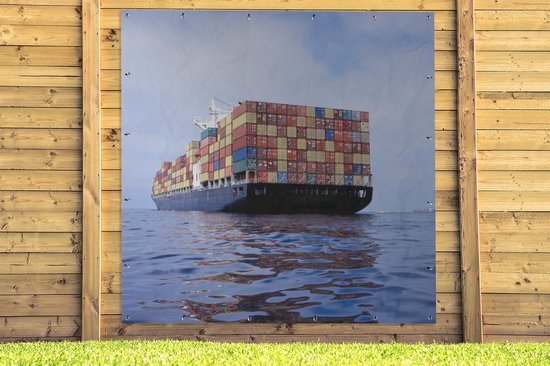 Affiche de Jardin Cargo transportant des conteneurs - 200x200 cm
