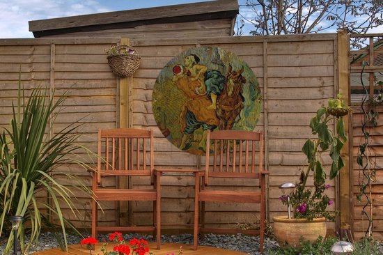 Garden Circle Le Bon Samaritain - Peinture de Vincent van Gogh - 60x60 cm - Affiche Ronde de Jardin - Extérieur