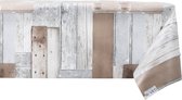 Raved Tafelzeil Patchwork  140 cm x  120 cm - Bruin - PVC - Afwasbaar