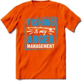 Vissen T-Shirt | Grappig Verjaardag Vis Hobby Cadeau Shirt | Dames - Heren - Unisex | Tshirt Hengelsport Kleding Kado - Oranje - XXL