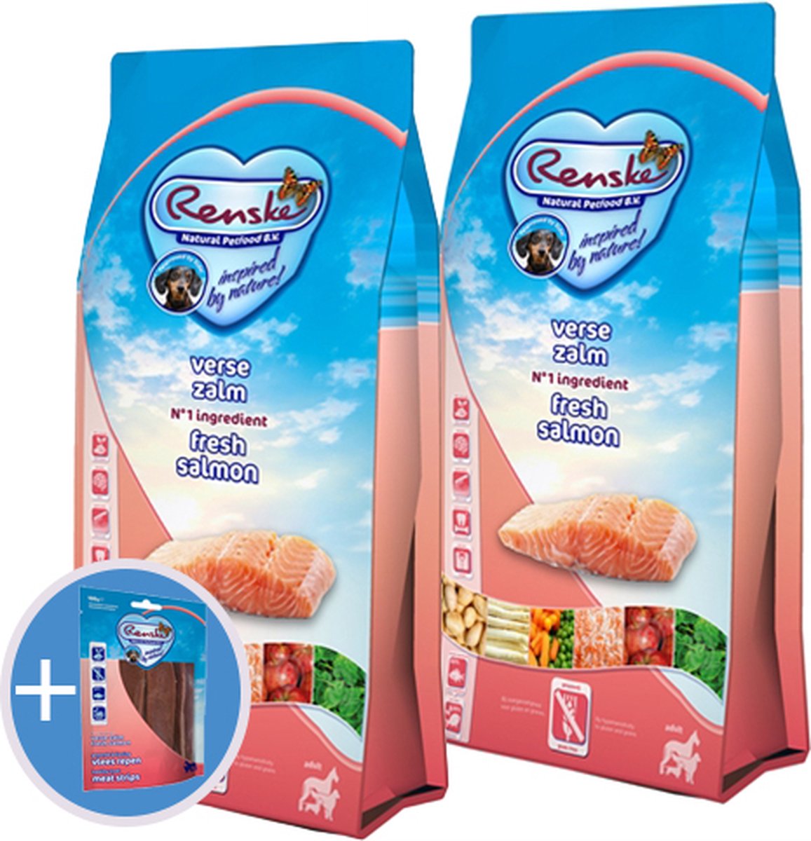 Renske super premium adult zalm graanvrij hondenvoer 2 x 12 kg