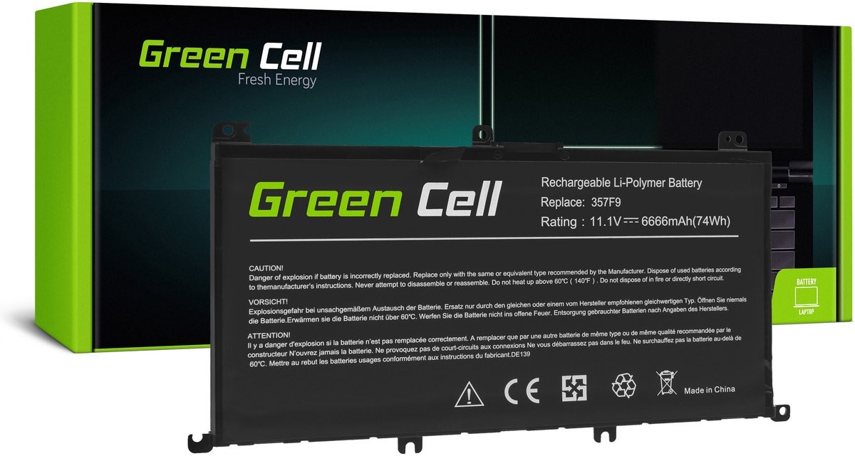 Batterij 357F9 voor Dell Inspiron 15 5576 5577 7557 7559 7566 7567 4200mAh.