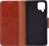 Shop4 - Samsung Galaxy A22 4G Hoesje - Wallet Case met Pasjeshouder Cabello Bruin