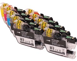 Set 10x ABC huismerk inkt cartridge geschikt voor Brother LC-3213 LC-3211 LC-3213BK LC-3213C LC-3213M LC-3213Y voor DCP-J572DW DCP-J772DW DCP-J774DW MFC-J490DW MFC-J491DW MFC-J497DW MFC-J890DW MFC-J895DW