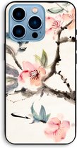 CaseCompany® - iPhone 13 Pro Max hoesje - Japanse bloemen - 100% Biologisch Afbreekbaar - Duurzaam - Biodegradable Soft Case - Milieuvriendelijke Print op Achterkant - Zwarte Zijkanten - Besc
