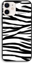 CaseCompany® - iPhone 12 hoesje - Zebra pattern - 100% Biologisch Afbreekbaar - Duurzaam - Biodegradable Soft Case - Milieuvriendelijke Print op Achterkant - Zwarte Zijkanten - Bescherming Ov