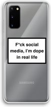 CaseCompany® - Galaxy S20 hoesje - I'm dope - Soft Case / Cover - Bescherming aan alle Kanten - Zijkanten Transparant - Bescherming Over de Schermrand - Back Cover