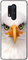 Geschikt voor OnePlus 8 Pro hoesje - Jongens - Adelaar - Amerikaanse zeearend - Vogel - Portret - Snavel - Ogen - Siliconen Telefoonhoesje