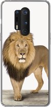 Geschikt voor OnePlus 8 Pro hoesje - Jongens - Leeuw - Dieren - Kinderen - Meisjes - Siliconen Telefoonhoesje