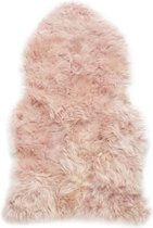 Lifa Living - Schapenvacht - Oud roze - ca. 95 x 60 x 5 cm - 100% Natuurlijk Schapenwol - Kleedje - Stoelkleed