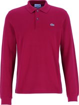 Lacoste Classic Fit polo lange mouw - bordeaux rood - Maat: 6XL