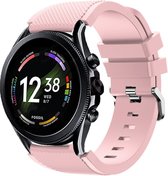 Siliconen Smartwatch bandje - Geschikt voor  Fossil Gen 6 - 44mm siliconen bandje - roze - Strap-it Horlogeband / Polsband / Armband