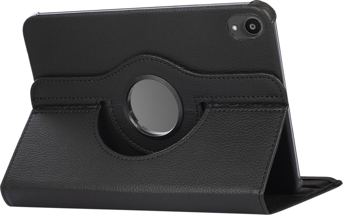 Mobigear Tablethoes geschikt voor Apple iPad Mini 6 (2021) Hoes | Mobigear DuoStand Draaibare Bookcase - Zwart
