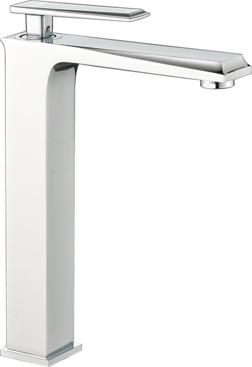 Badplaats Wastafelkraan Saros XL - Chroom - Mengkraan met Montage Set en Slangen