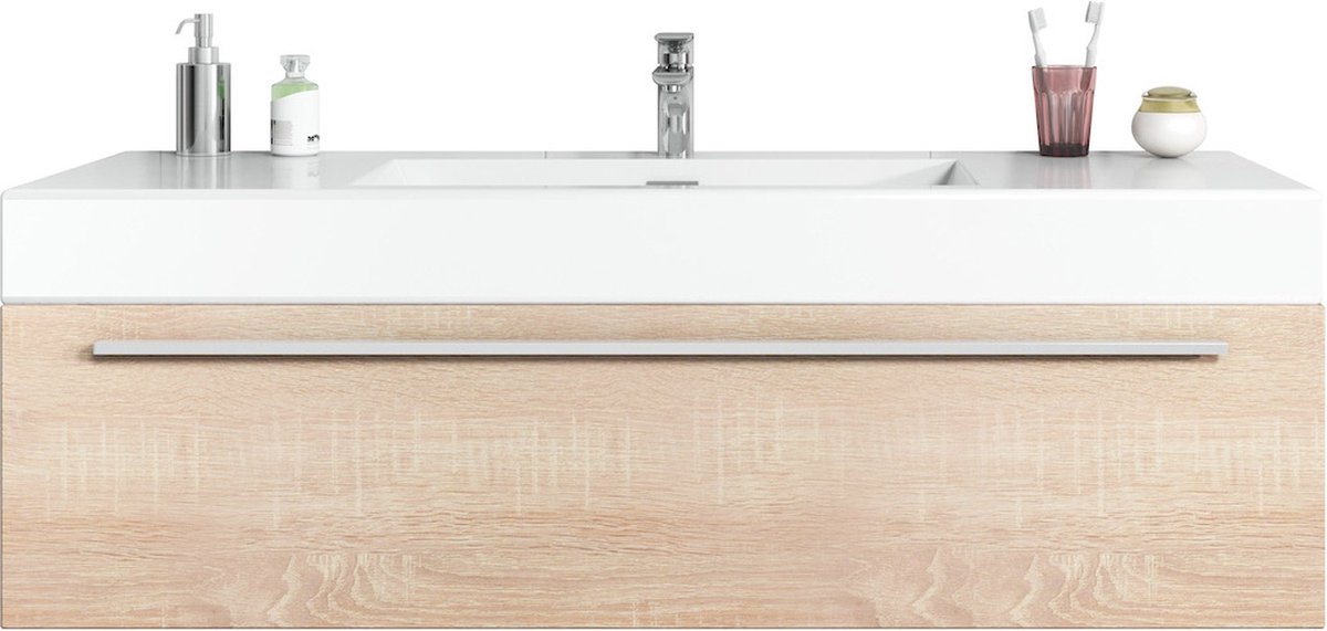 Badkamermeubel Garcia 120cm licht eiken badmeubel
