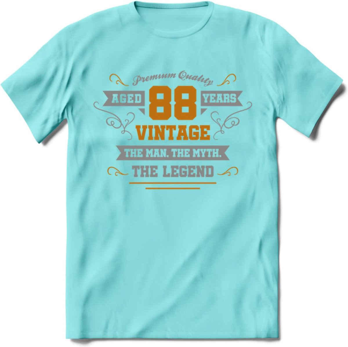 88 Jaar Legend T-Shirt | Goud - Zilver | Grappig Verjaardag Cadeau | Dames - Heren | - Licht Blauw - XL