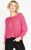 LOLALIZA Lurex trui - Paars - Maat L/XL