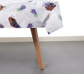 Raved Tafelzeil Lavendel  140 cm x  270 cm - Grijs - PVC - Afwasbaar