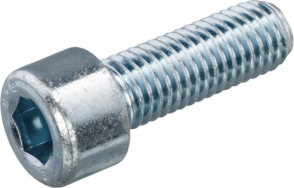 Cilinderschroef met binnenzeskant volgens norm DIN 912 / ISO 4762, volledige schroefdraad van roestvrij staal, A2 V2A cilinderkopschroef (M6 x 20 mm, 25 stuks