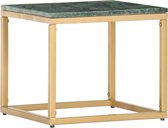 vidaXL Salontafel 40x40x35 cm echt steen met marmeren textuur groen