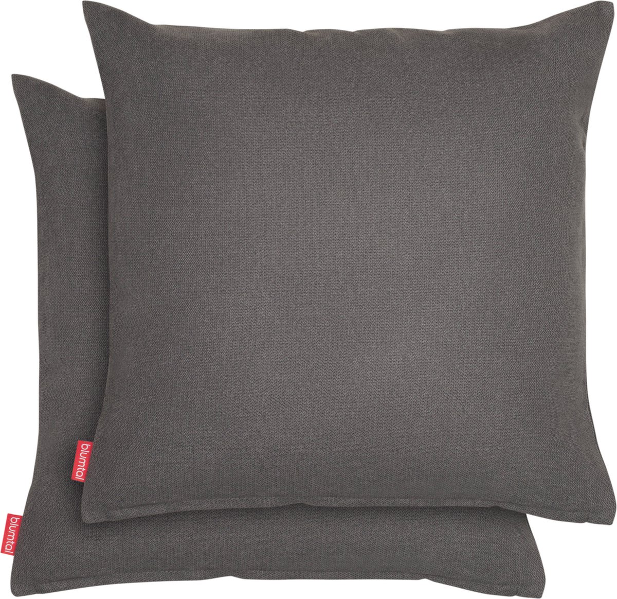Blumtal Chenille Kussenslopen - Set van 2 - Zacht en met Blinde Rits - Kussenhoes 45 x 45, Antraciet